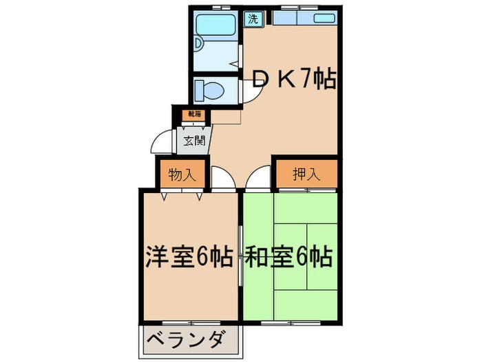 サンフラワ－マンションの物件間取画像