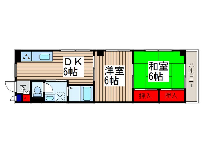 ル－クレ－ル赤塚の物件間取画像