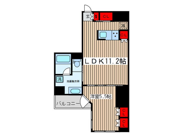 プラウドフラット浅草雷門の物件間取画像
