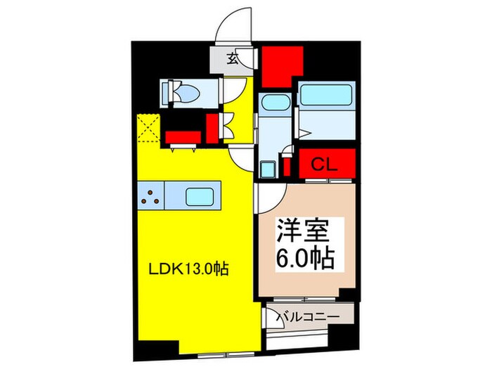 ｼｰｽﾞﾝﾌﾗｯﾂ日本橋人形町ﾌﾟﾚﾐｱの物件間取画像