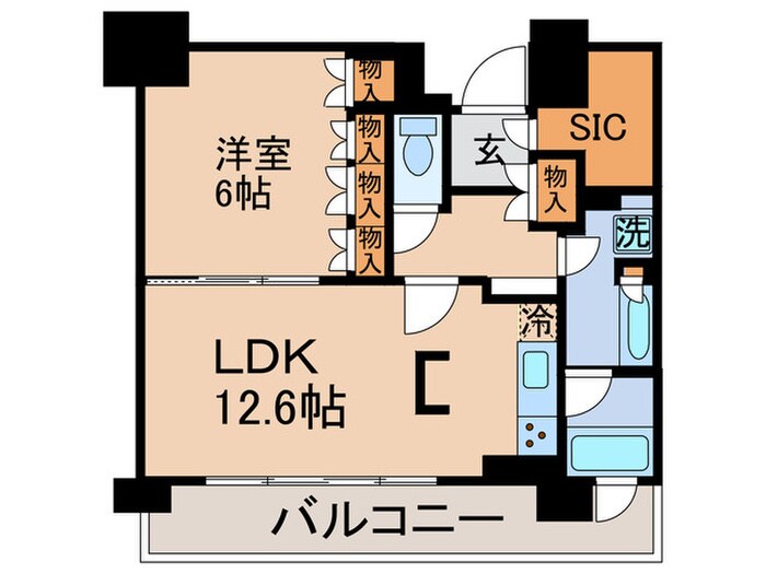 ｱｰﾊﾞﾝﾄﾞｯｸﾊﾟｰｸｼﾃｨ豊洲ﾀﾜｰB(2204)の物件間取画像