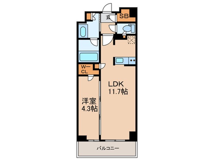 市谷台町坂フロントの物件間取画像