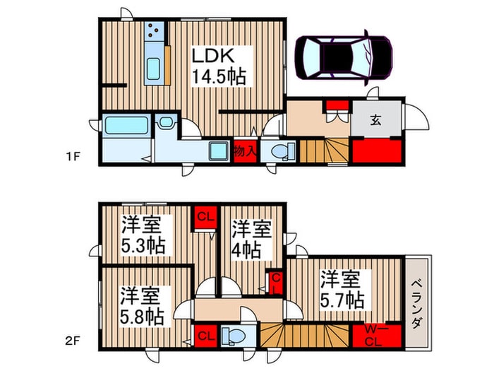 Koletくぬぎ山＃02の物件間取画像