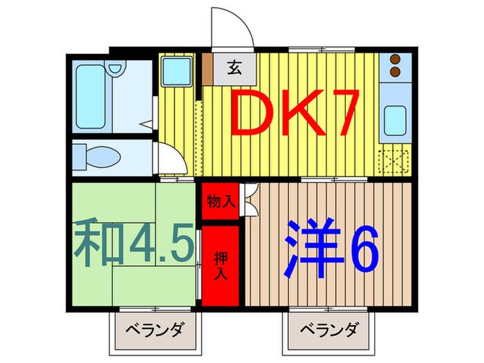 東墨田ハイツＥの物件間取画像