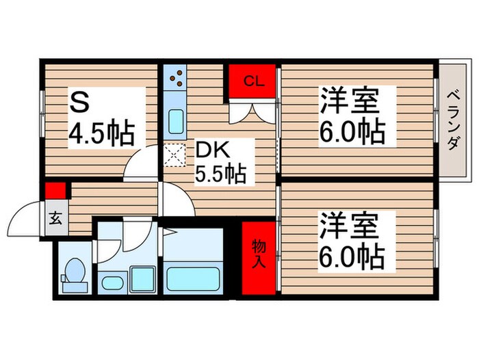 ロイヤルプラザ高砂（107）の物件間取画像