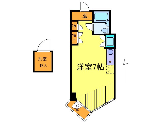 三越東中野マンション(１－１２)の物件間取画像