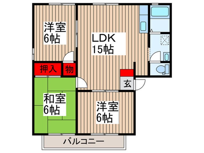 ﾊﾟﾅｻﾝﾋﾞｭ-ﾊｲﾂの物件間取画像