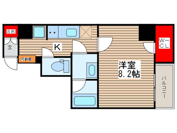 ルクレ押上の物件間取画像