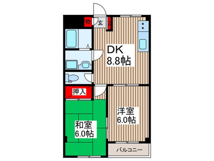 草加マンションの物件間取画像