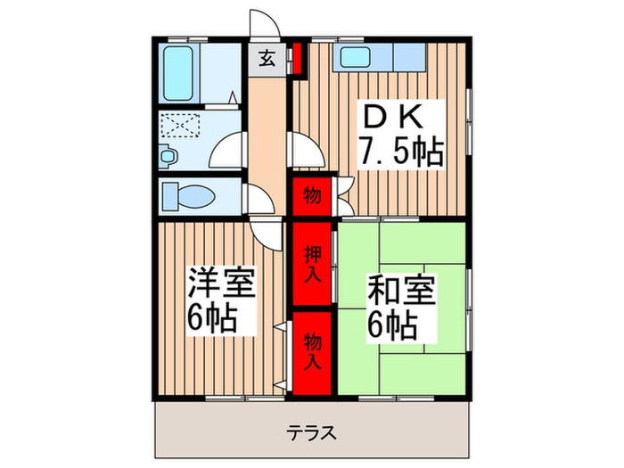 オザワコーポ２の物件間取画像