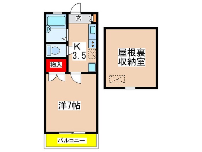 アベニ－ル百合丘の物件間取画像