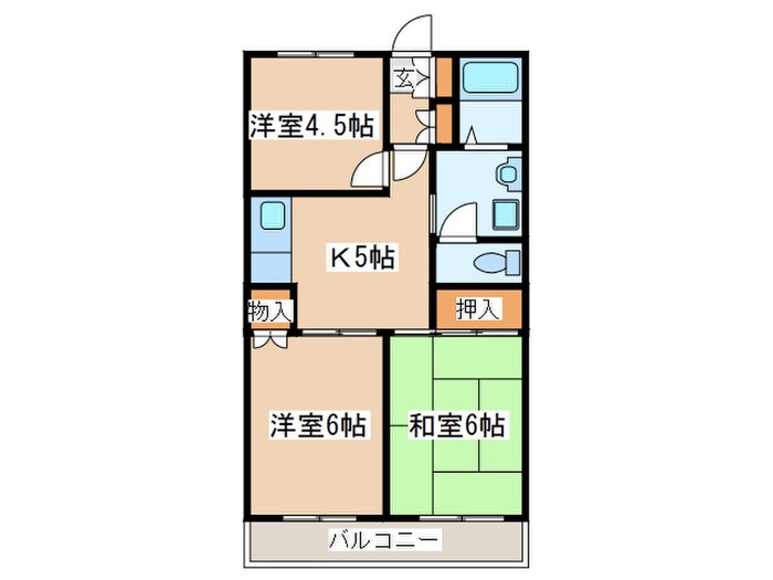 キャッスル向ケ丘の物件間取画像