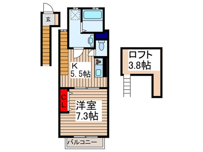 エバ－パティオHAの物件間取画像