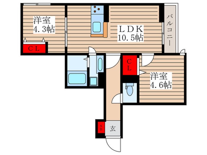 グラナーデ西瑞江Ⅱの物件間取画像