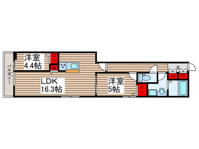 グラナーデ東伊興の物件間取画像