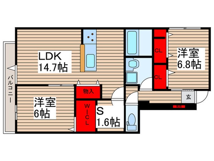 グラナーデ東伊興の物件間取画像