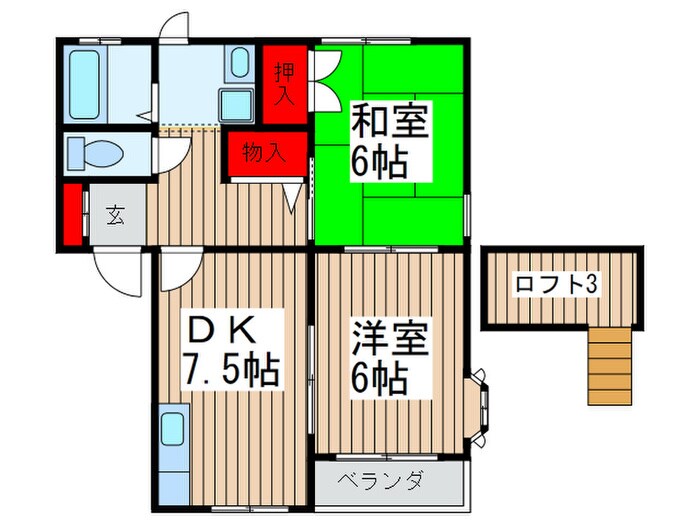 ヴィレッヂパルＣ棟の物件間取画像