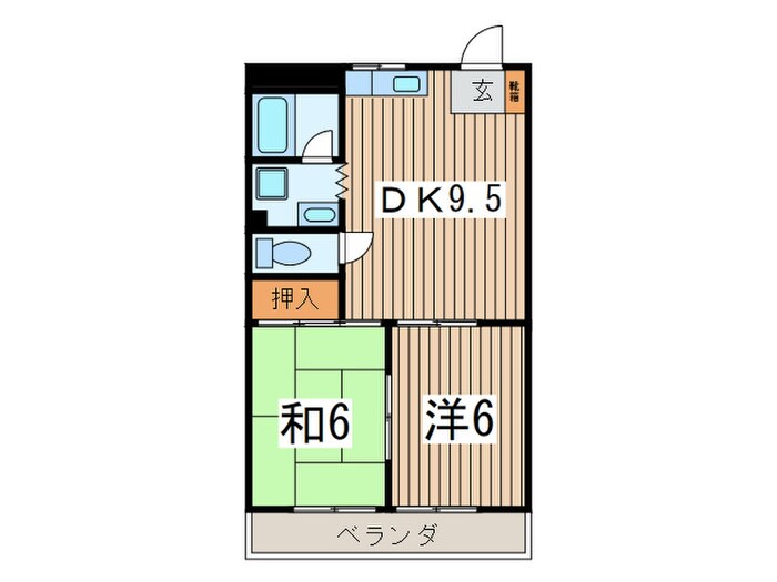 山王ハイツの物件間取画像