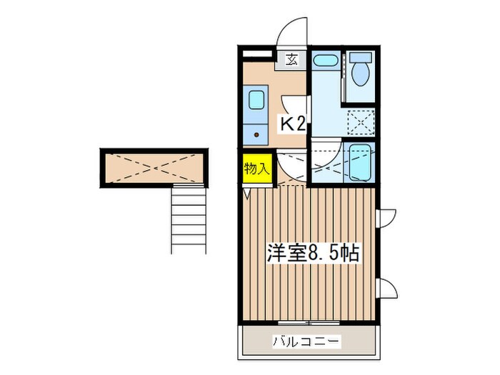 STUDIO FLAT Kの物件間取画像