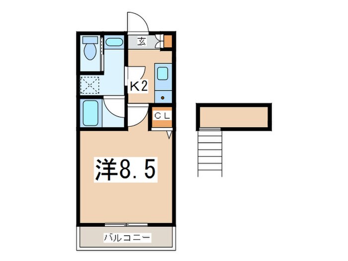 STUDIO FLAT Kの物件間取画像