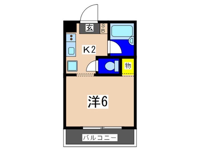 アビタシオン金子Aの物件間取画像