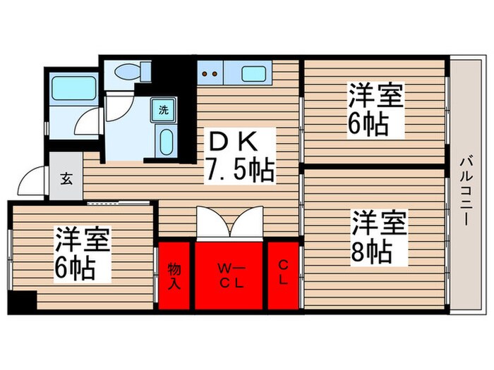 高砂青葉マンションの物件間取画像