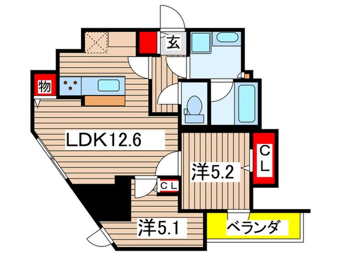 フレンシア菊川の物件間取画像