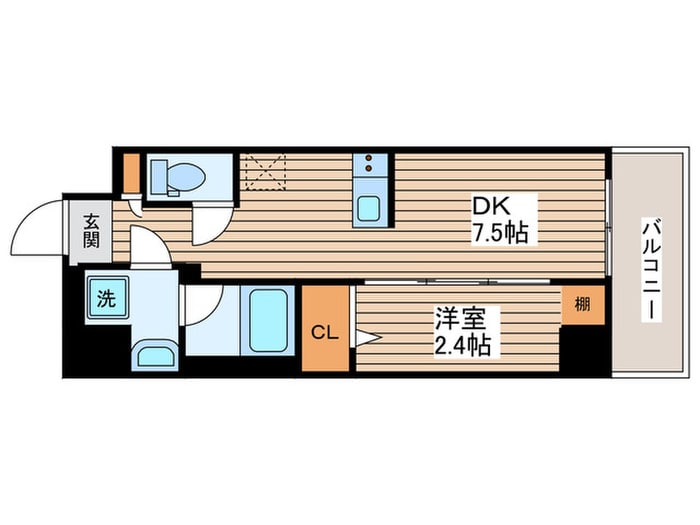 スパシエルクス亀戸（402）の物件間取画像