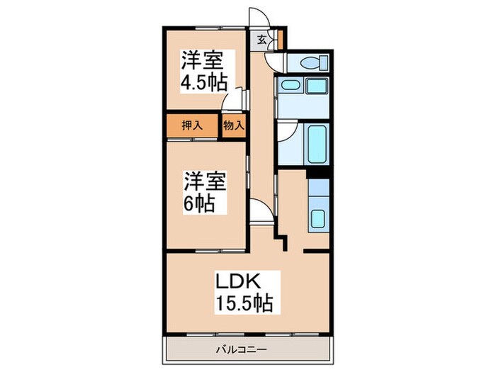 第２グリ－ンハイムの物件間取画像