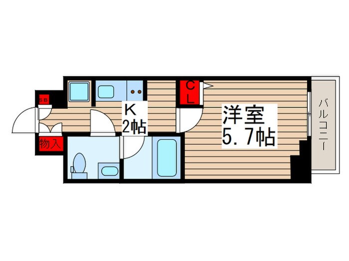 AZEST北千住（301）の物件間取画像