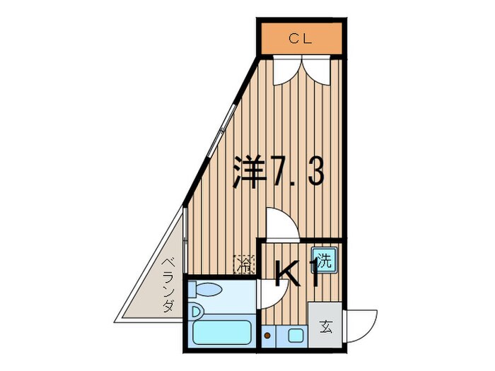 清水ハイツⅡの物件間取画像