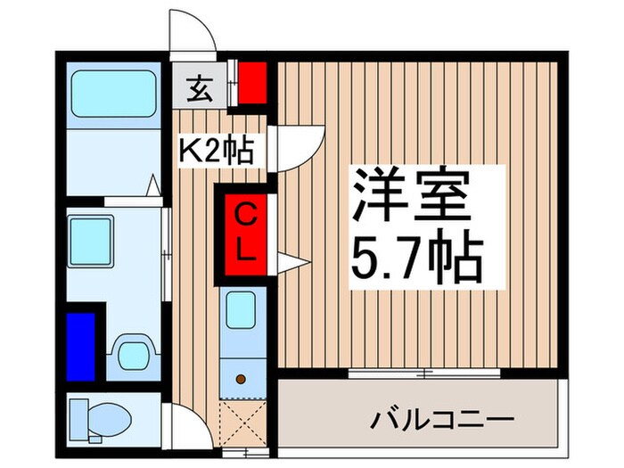 MELDIA西浦和Aの物件間取画像