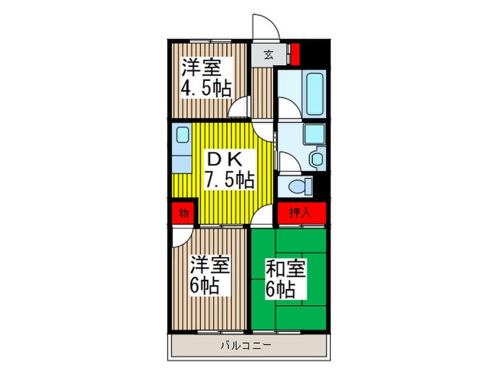 ブルジョン７の物件間取画像