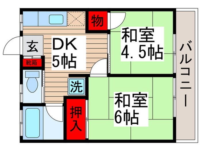 秋本ハイツの物件間取画像