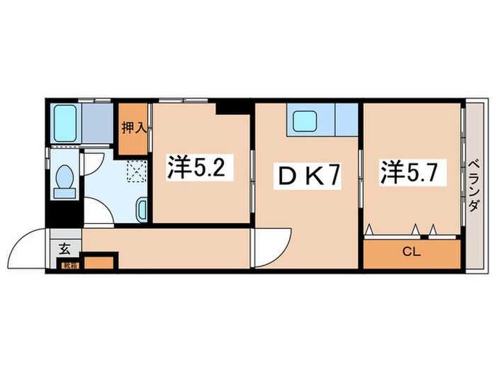 野畑マンションの物件間取画像