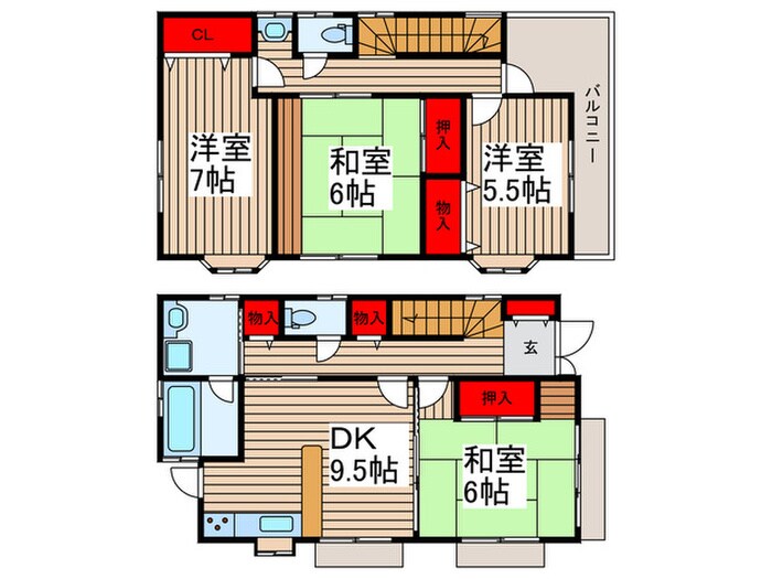 野火止５丁目貸家の物件間取画像