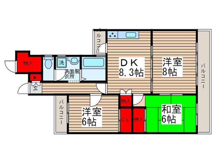 日進松ヶ丘ハイムの物件間取画像