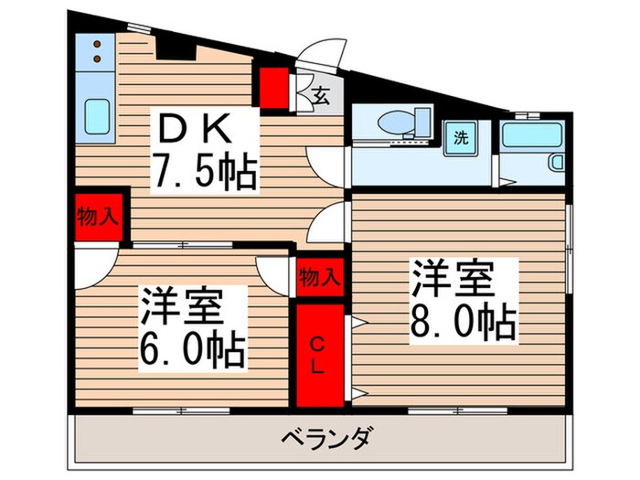 ツインコ－ト峰の物件間取画像