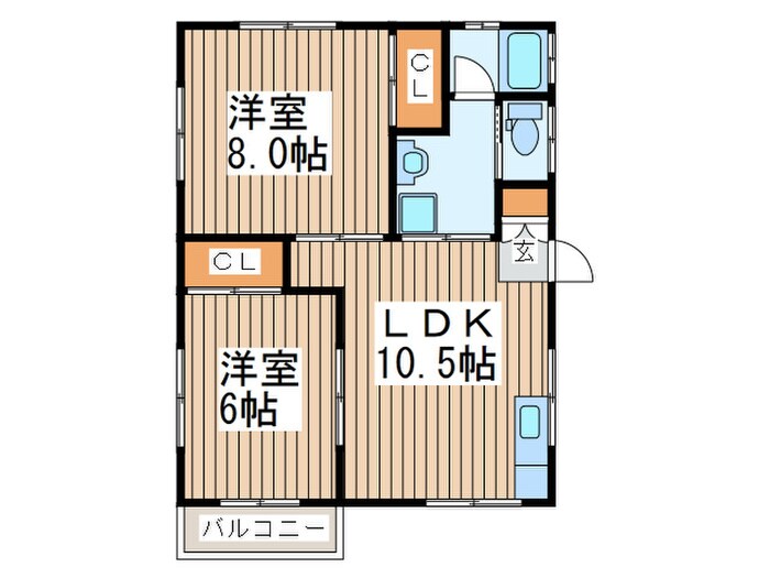 和内ハイツＡの物件間取画像
