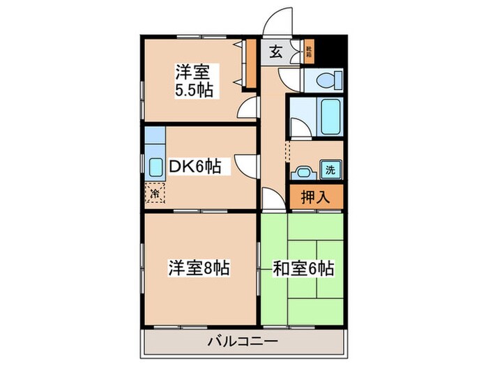 サンヒル５の物件間取画像