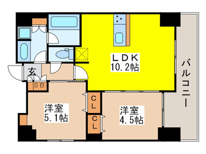 ヴィークブライト日本橋人形町の物件間取画像