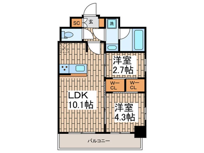 コンフォリア・リヴ品川戸越の物件間取画像