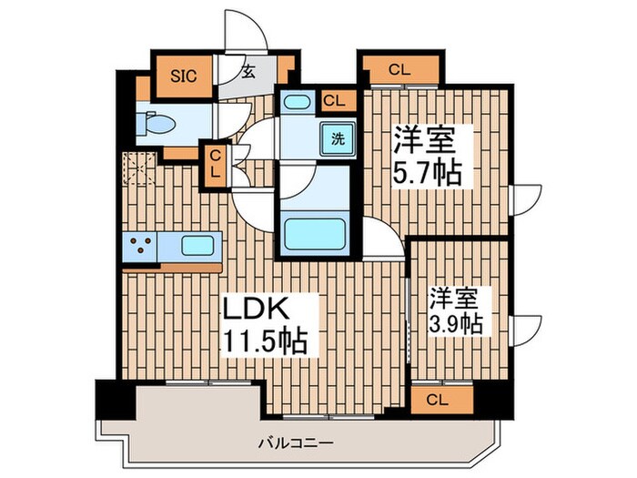 コンフォリア・リヴ品川戸越の物件間取画像