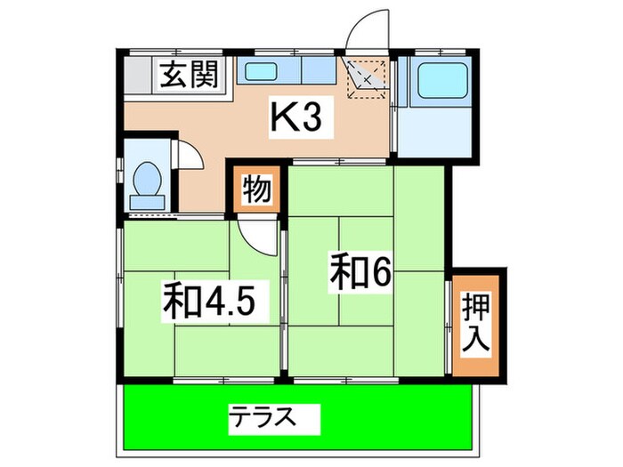 深沢ハイツの物件間取画像