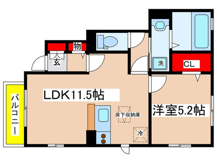 グリ－ンリ－フＡの物件間取画像