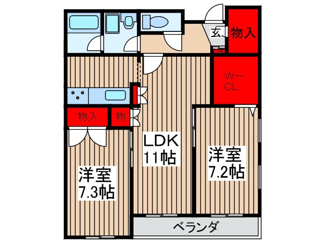 楓雅（ＦＵＧＡ）２４の物件間取画像