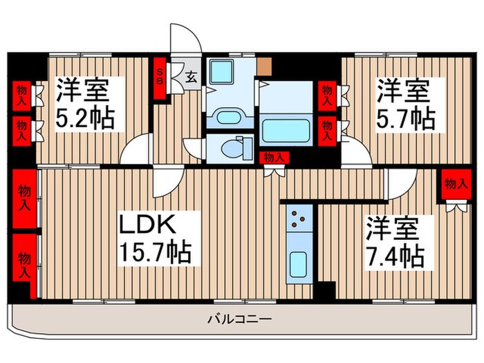 リブレス春日部の物件間取画像