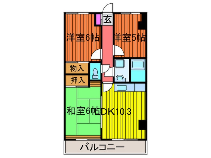 フリ－ダム光が丘Ⅱの物件間取画像