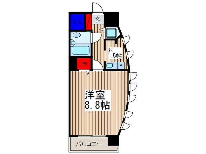 ﾗｲｵﾝｽﾞﾌﾟﾗｻﾞ大宮第2(408)の物件間取画像