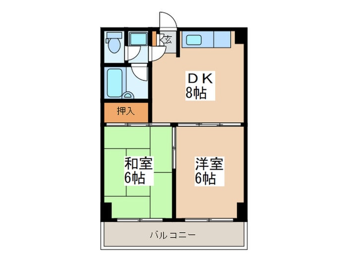 スカイパレス町田(902)の物件間取画像